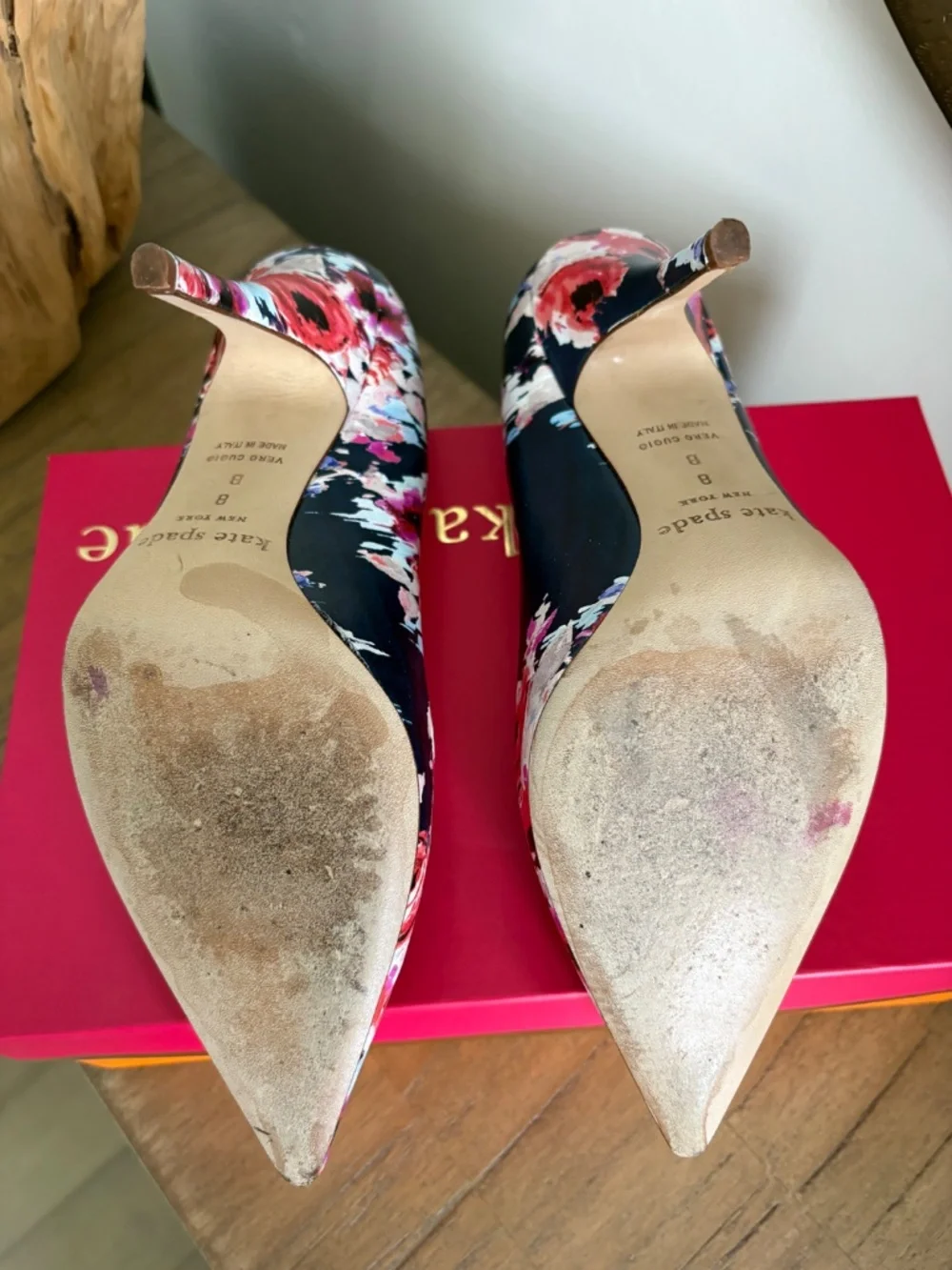 Kate Spade multi colored stilettos size 8 - Picture 4 of 6